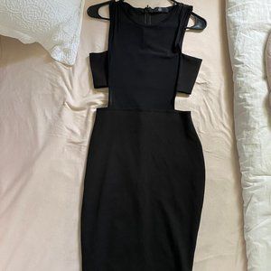Black midi dress